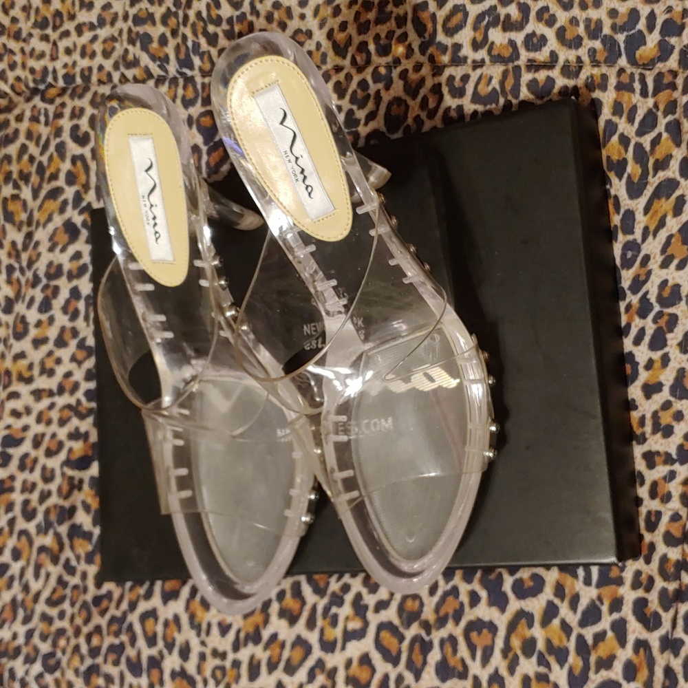 Nina clear high heel sandals